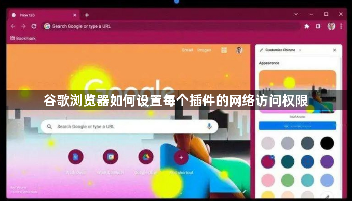 谷歌浏览器如何设置每个插件的网络访问权限1