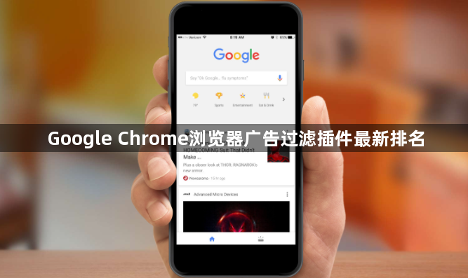 Google Chrome浏览器广告过滤插件最新排名1