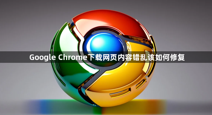 Google Chrome下载网页内容错乱该如何修复1