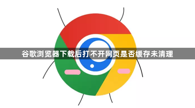 谷歌浏览器下载后打不开网页是否缓存未清理1