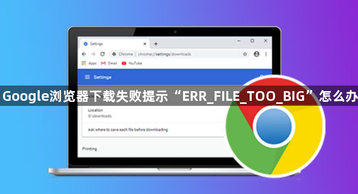 Google浏览器下载失败提示“ERR_FILE_TOO_BIG”怎么办1