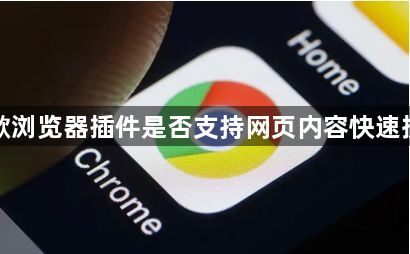 谷歌浏览器插件是否支持网页内容快速搜索1