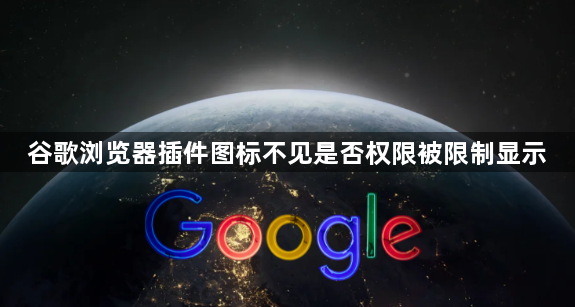 谷歌浏览器插件图标不见是否权限被限制显示1