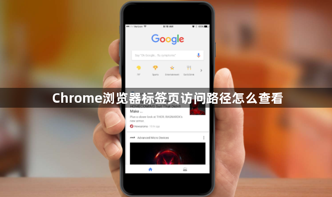 Chrome浏览器标签页访问路径怎么查看1