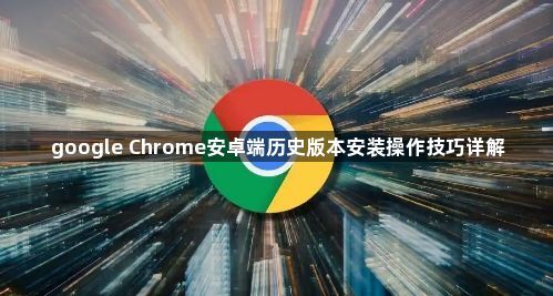 google Chrome安卓端历史版本安装操作技巧详解1