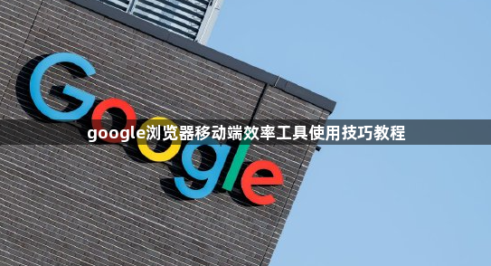 google浏览器移动端效率工具使用技巧教程1