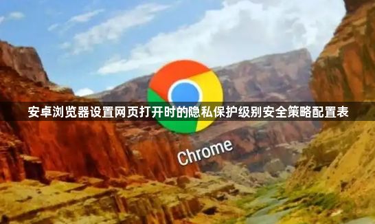 安卓浏览器设置网页打开时的隐私保护级别安全策略配置表1