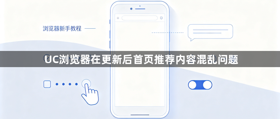 UC浏览器在更新后首页推荐内容混乱问题1