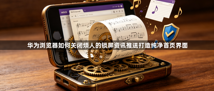 华为浏览器如何关闭烦人的锁屏资讯推送打造纯净首页界面1