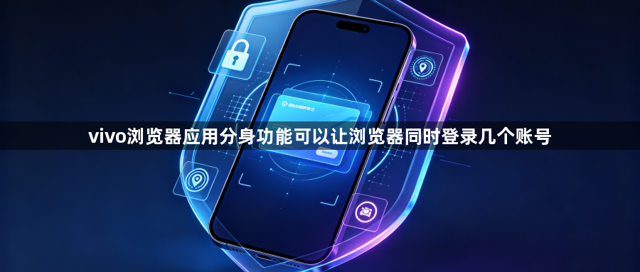 vivo浏览器应用分身功能可以让浏览器同时登录几个账号1