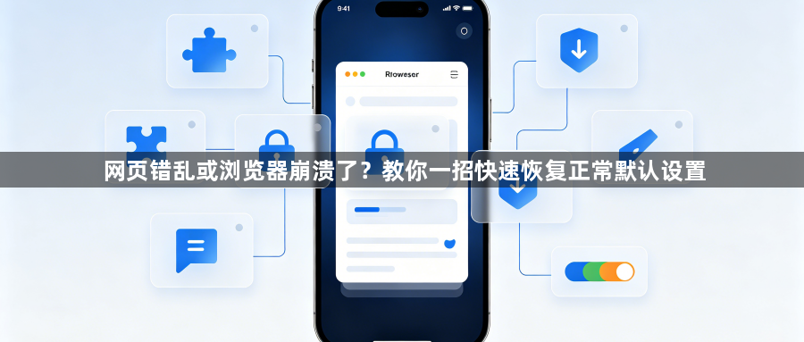 网页错乱或浏览器崩溃了？教你一招快速恢复正常默认设置1