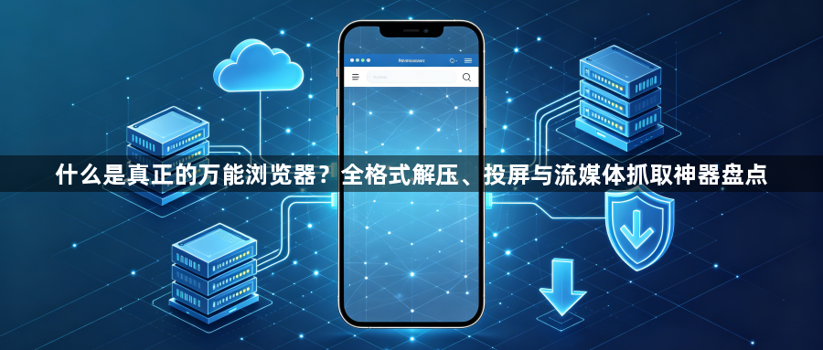 什么是真正的万能浏览器？全格式解压、投屏与流媒体抓取神器盘点1
