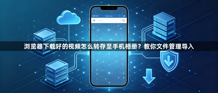 浏览器下载好的视频怎么转存至手机相册？教你文件管理导入1