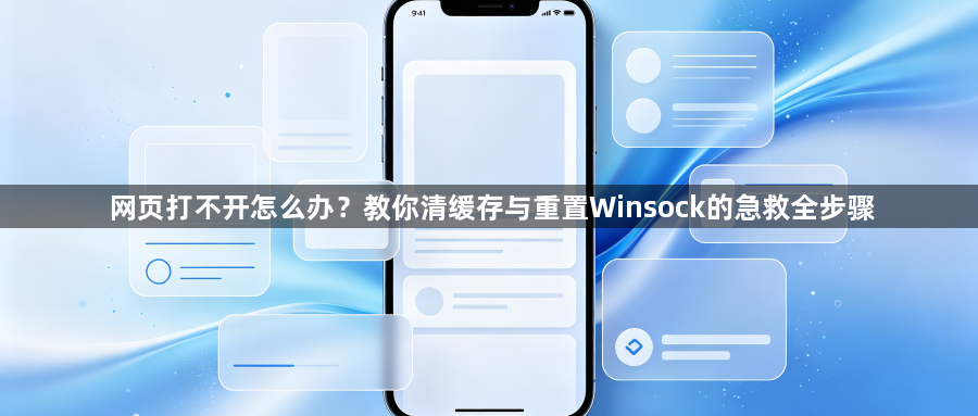 网页打不开怎么办？教你清缓存与重置Winsock的急救全步骤1