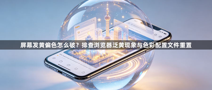 屏幕发黄偏色怎么破?排查浏览器泛黄现象与色彩配置文件重置1