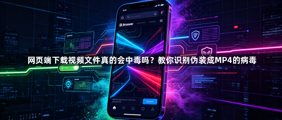 网页端下载视频文件真的会中毒吗？教你识别伪装成MP4的病毒1