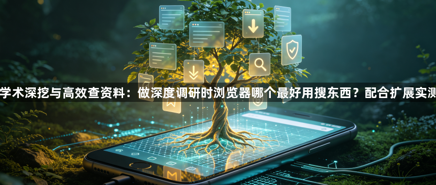 学术深挖与高效查资料:做深度调研时浏览器哪个最好用搜东西?配合扩展实测1
